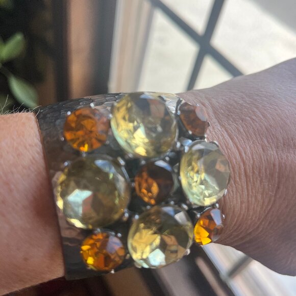 Vintage 1980’s Gerard Yosca Gem Cuff - Picture 6 of 8